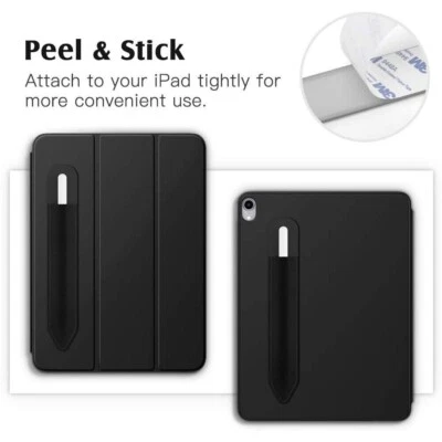 Custodia adesiva elastica per Apple Pencil e penne stylus tablet 18.5x3.5cm Nera - Immagine 1 di 4