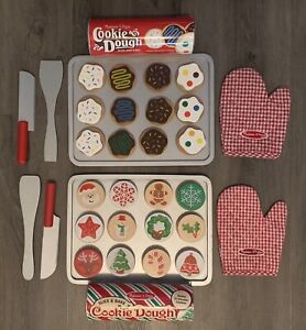 2 Melissa & Doug Slice Bake Cookie Dough Wooden Play Set Complete Lot Christmas