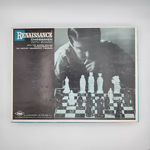 E.S. Lowe Renaissance Schachfiguren mit Brett Filzstücke Set #831 1959 KOMPLETT - Bild 1 von 18