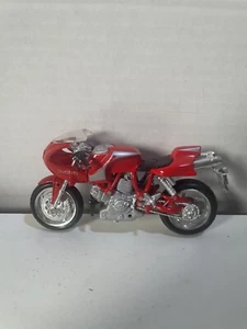 TC123 New Road & Track 1/18 Die-Cast Steerable Red Ducati Motorcycle by Maisto - Picture 1 of 14