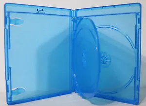 Genuine 3-Disc Triple Logo 12.5mm Premium Blu-ray Replacement Case Shell Box NEW - Imagen 1 de 4