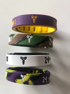 Basketball Bracelet Silicone adjustable Wristband Rubber Kobe Bryant  BRACELET - Picture 1 of 15