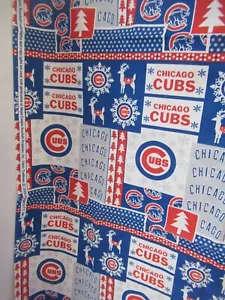 Chicago Cubs MLB Baseball HOLIDAY Fabric Traditions 2018 RARE SZ 22"X30" NEW - Picture 1 of 7