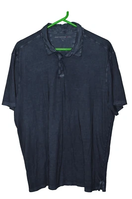 MINT SIZE XL JOHN VARVATOS USA 102515 Blue 100% Wool Polo Dress Shirt Acid Wash - Image 1 of 4