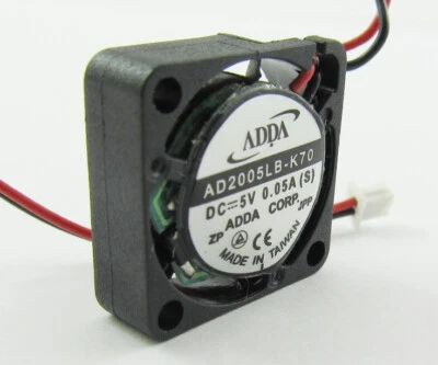 1pc ADDA Ball Bearing MINI DC Cooling fan AD2005LB-K70 5V 0.05A 20x20x6mm 2006 - Image 1 of 4