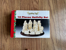Holiday Style 12 Piece Nativity Set Ceramic New Opened Box