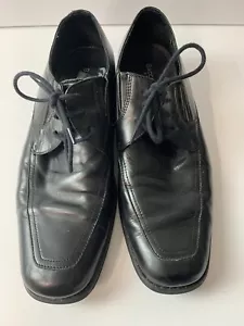 Bacco Bucci Mens Shoe Oxford Laced Up Black Leather dress size 9 - Picture 1 of 5