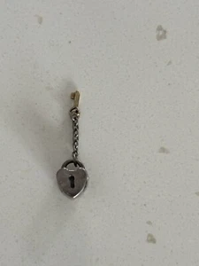 Pandora Sterling Silver Locket With 14k Gold Key Bead Charm - Picture 1 of 2