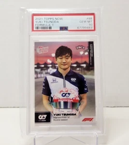 Yuki Tsunoda 2021 Topps NOW Formula 1 #88 PSA 10 Gem Mint - Picture 1 of 2