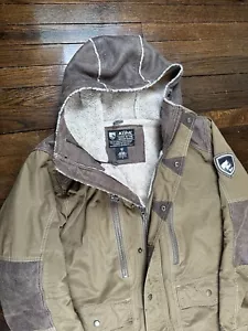 Kuhl Jacke Herren klein braun Projekt Arktik Kapuze Sherpa gefüttert Mantel 1073 - Bild 1 von 11