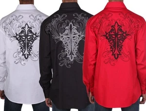 Neu stilvolles Freizeithemd Langarm für Herren schwarz/weiß SG42 - Bild 1 von 9