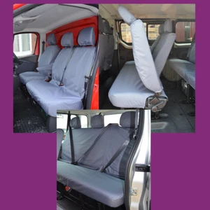 Fundas de asiento impermeables a medida gris Fiat Talento Minibus 16+ 9 asientos (sin almacenamiento) - Imagen 1 de 5