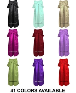 Seitenschlitz Rock Satin Bauchtanz hoher Schlitz Rock A-Linie Panel Drapierock S42 - Bild 1 von 45