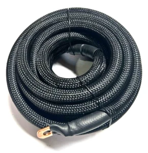 10 Fuß SCHWARZ SNAKESKIN OFC Draht Litzen Kupfer Marine Kabel AWG 4 Stärke - Bild 1 von 5