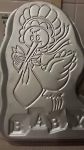 Vintage Amscan Special Delivery Stork Baby Shower Cake Mold Pan Pre-owned - Bild 1 von 9