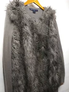 French Connection Medium Wool Zip Sweater Coatigan Angora Kaninchenfell - Bild 1 von 6
