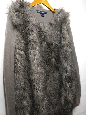 Abrigo Suéter French Connection Mediano Lana Cremallera Angora Piel de Conejo Foto 1 de 4