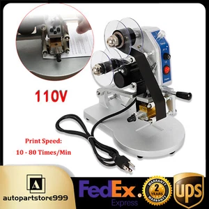 Hot Stamp Printer 110V Ribbon Manual Hot Foil Stamping Printer Date Code Machine - Picture 1 of 21