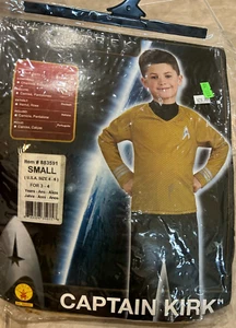 Star Trek Captain Kirk Shirt Pants Costume Boys NEW Boys S 4-6 Retail Packaging - Picture 1 of 2