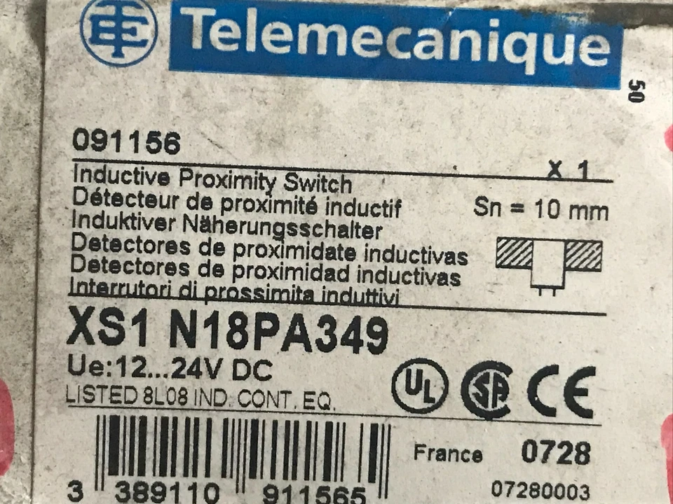 Telemecanique XS1N18PA349 Prox Sensor - Image 1 of 2