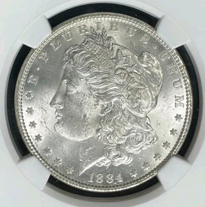 1884 MORGAN SILVER DOLLAR ~ NGC - MS 63 ~BEAUTIFUL COIN~ REF#32-016 - Picture 1 of 4