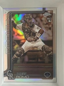 2025 Topps Chrome - Drew Romo Sepia Refractor Colorado Rockies - Picture 1 of 1