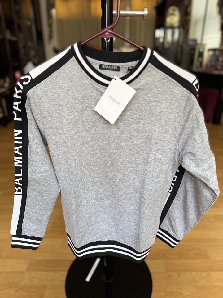 BALMAIN MOLETOM LOGOTIPO ACABAMENTO PRETO - Imagem 1 de 4