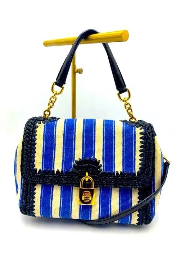 Dolce & Gabbana ストライプ かごバッグ Dolce & Gabbana DG Logo(ドルチェ&ガッバーナ) かごバッグ