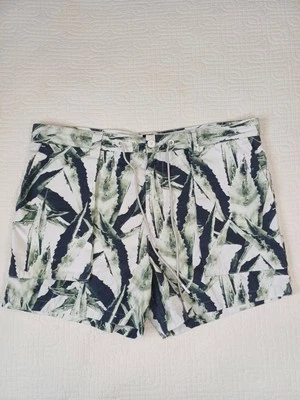 Pantalones Cortos de Natación Hugo Boss Para Hombre Blanco Verde Negro XL 38R Bolsillos Cordón Logo  Foto 1 de 4