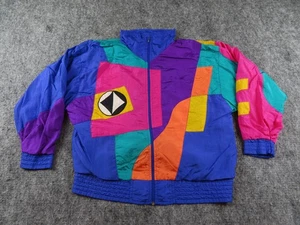 Lavon By Cheerful Corp Jacke Damen Small Neon Colorblock Windbreaker 70er 80er - Bild 1 von 9
