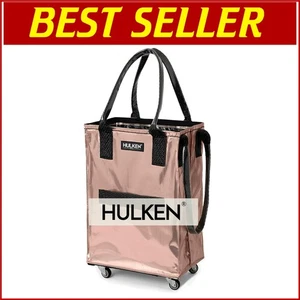 Water-Resistant Rolling Tote in Rose Gold - Perfect for Professionals on the Go - Picture 1 of 10