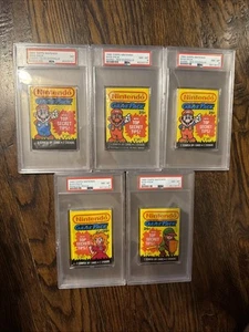 1989 Topps Nintendo Trading Card Game Wax Pack Mario Peach Link PSA Art Set Lot - Picture 1 of 6