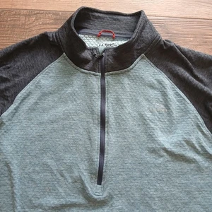 LL Bean Pullover Mens XXL 2XL Tall Blue Thermal Waffle Lined Outdoors Hiking - Picture 1 of 7
