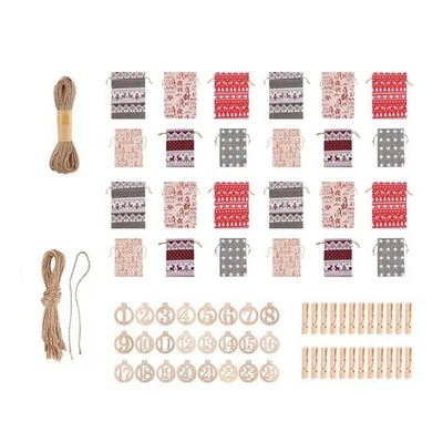 24 Stück Weihnachts-Adventskalendertüten für Erwachsene und Kinder mit - Bild 1 von 4