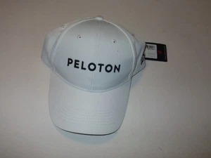 Peloton Men's Slideback Hat White Adjustable Polyester Embroidered Logo - Picture 1 of 2