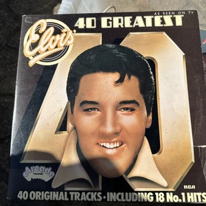 ELVIS PRESLEY 40 GREATEST HITS VINYL DOUBLE GATEFOLD ALBUM 2 RECORDS 33rpm LPs - Picture 1 of 3