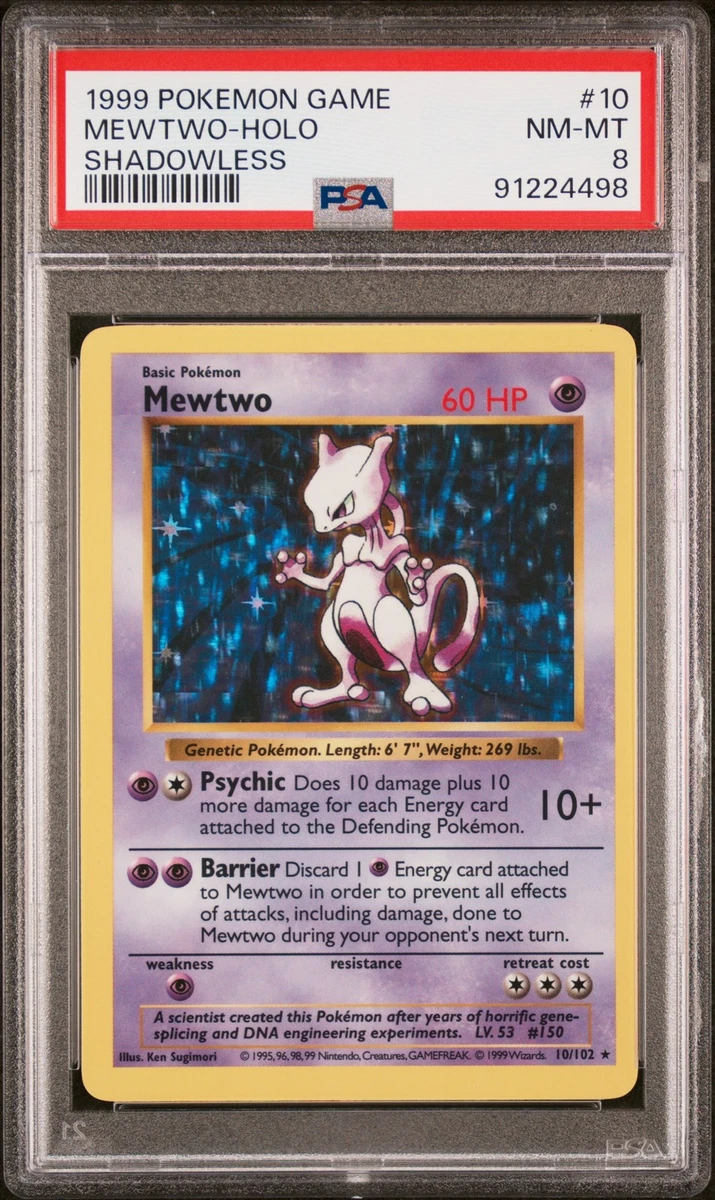 Mewtwo Pokémon TCG Professional Sports Authenticator (PSA) Grade 8