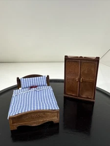 Muebles de dormitorio principal marrón Calico Critters Sylvanian Families padres - Imagen 1 de 4