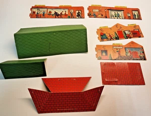 Vintage cardboard train Station. - Picture 1 of 8