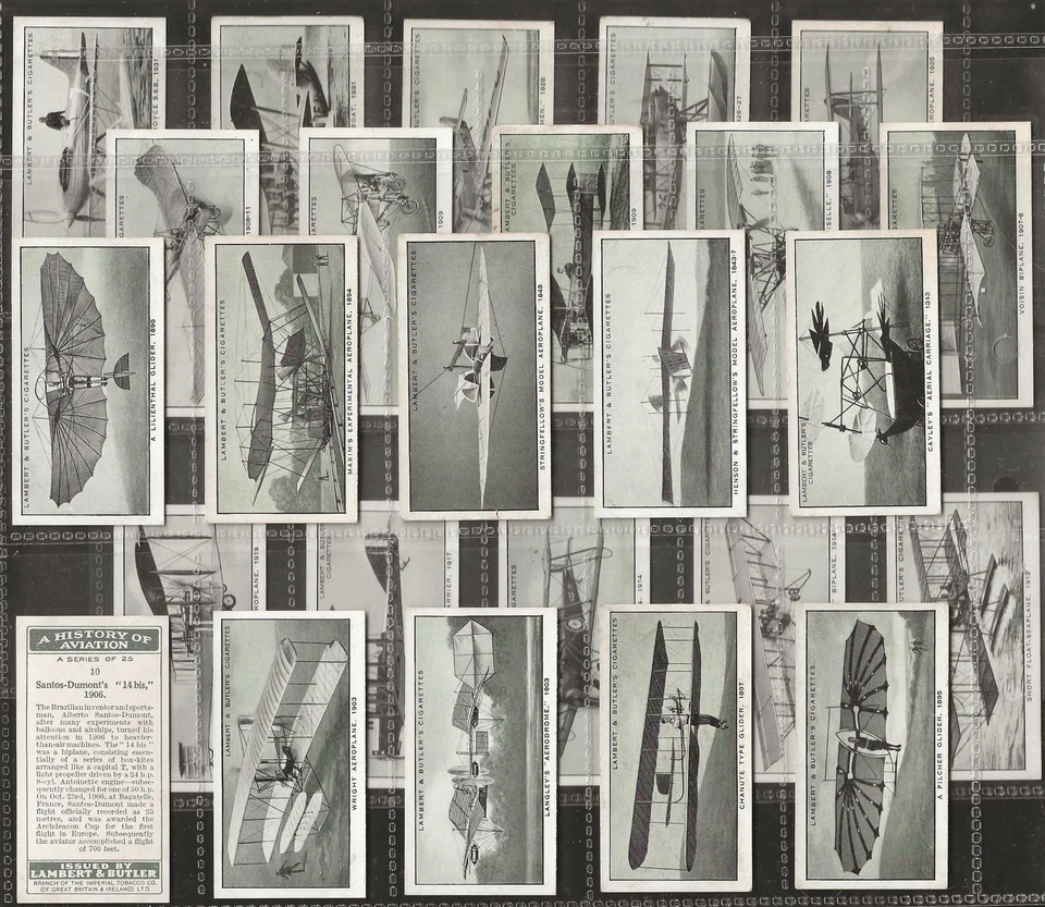 LAMBERT AND BUTLER-FULL SET- A HISTORY OF AVIATION (GREEN FRONT 25 CARDS)  - Image 1 of 1