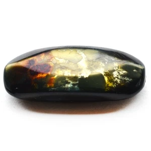 Large Rectangular Bubble Top Marbled Celluloid Bar Button 1-3/8” - Picture 1 of 5