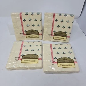 Vintage Hallmark Weihnachten Servietten Neu aus altem Lagerbestand Cocktail Getränk USA Stechpalme 4 Packungen - Bild 1 von 7