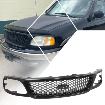 New 1999-2004 Ford F-150 Front  Grille Grill Assembly Black Shell with Insert Foto 1 de 2