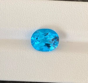 4.50 Top Luster Oval Cut / Natural Swiss Blue Topaz - 11x9 mm Video !! - Picture 1 of 2