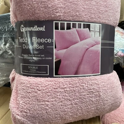 teddy fleece duvet set blush pink lovely soft feel and very warm for cold winter