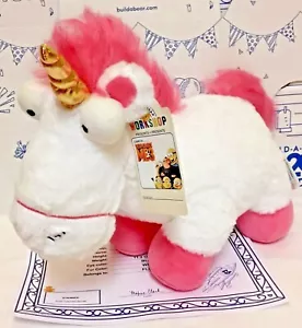 Nuevo Build A Bear Esponjoso Unicornio Despicable Me Minion Película Muñeca de Peluche Rosa Nuevo con Etiquetas - Imagen 1 de 4