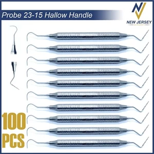 Dental Perio Explorer 23 Probe UNC 15 Hallow Handle Color Marking Double Ended - Picture 1 of 11