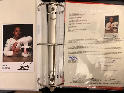 Lewis Hamilton Signed Autographed Auto Mercedes Formula 1 F1 Photo Card JSA COA - Image 1 of 4