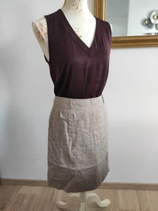2 Teile: Leinen Rock von ROSNER & leichter Sommertop burgund Gr. S 36 wie NEU - Bild 1 von 15