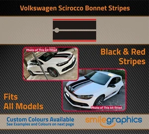 VW Scirocco Bonnet Stripe Kit Stickers decals - Other colours available - Picture 1 of 2